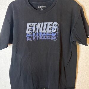 Etnies Black Tee with Blue Graphic